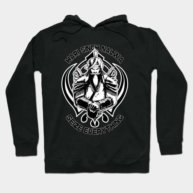 Hari Singh Nalwa Hoodie by George Emmanual Art